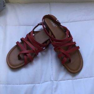 Perfect condition never worn red sandals